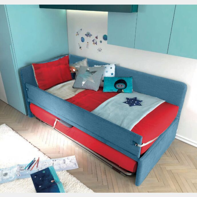Divano letto  Bravo con secondo letto a scomparsa Moretti Compact, Baltico