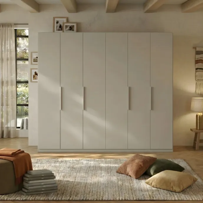 Armadio 7 ante, finitura Cashmere, L.322