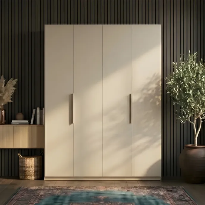 Armadio 4 ante, finitura Cashmere, L.183