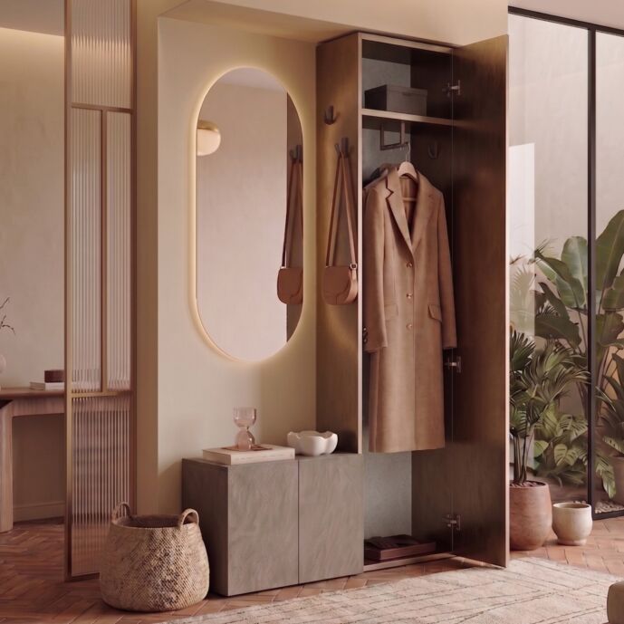 armadio da ingresso bronzo