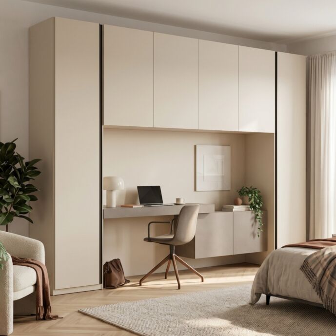 Armadio a ponte con 6 ante, finitura Cashmere, L.334
