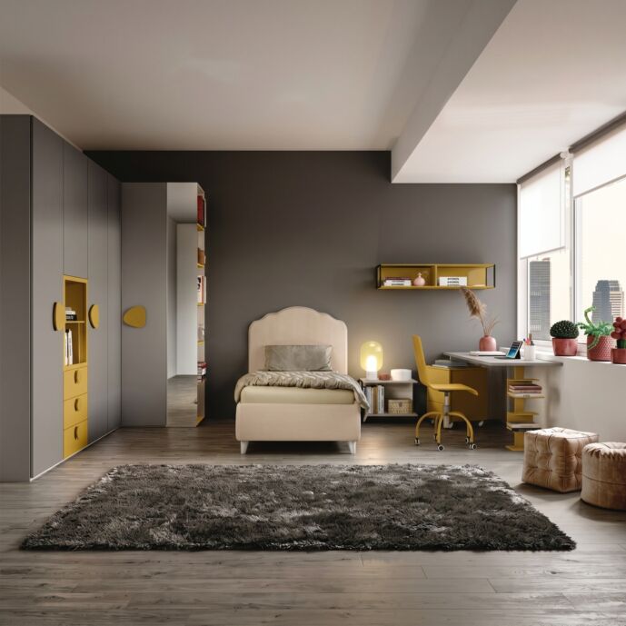 cameretta giallo senape