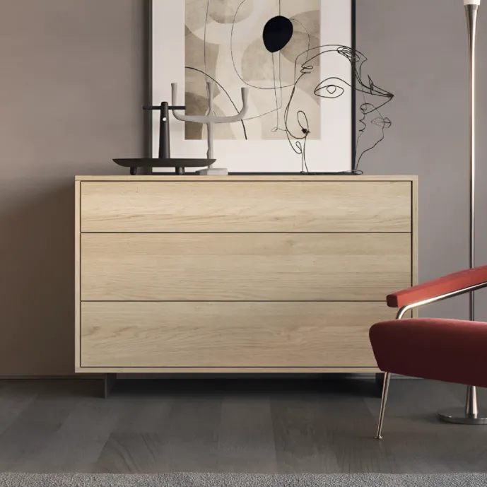 comò rovere nodato