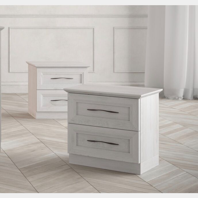 Coppia di comodini, finitura Rovere chiaro 