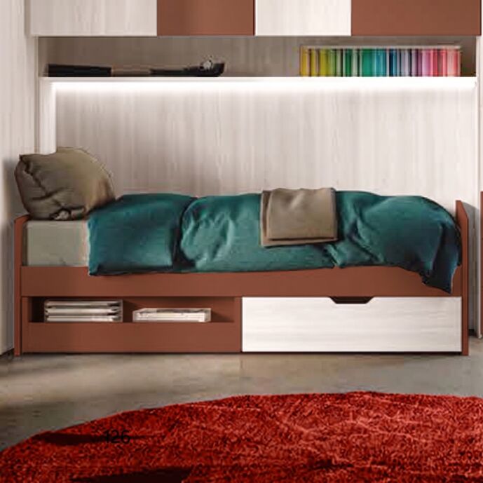 divano letto rosso