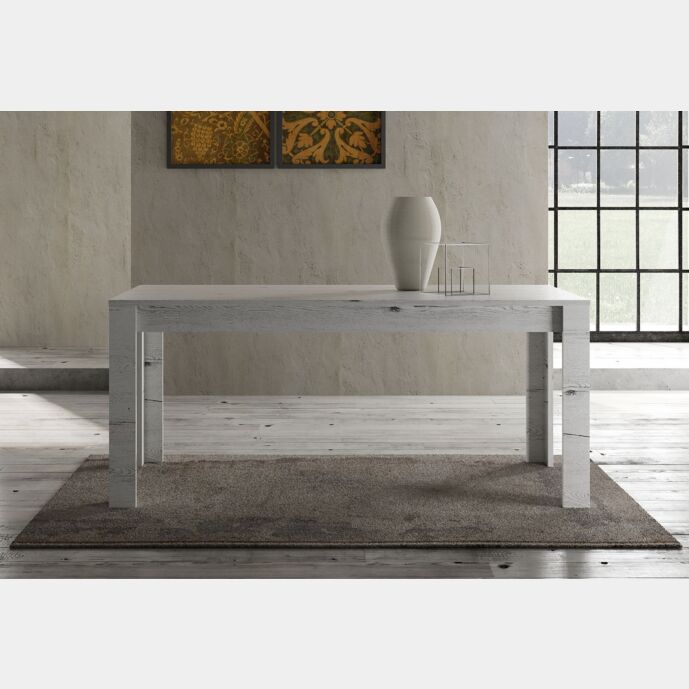 Tavolo shabby chic con allungo laterale L.180