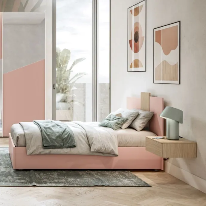 letto contenitore rosa