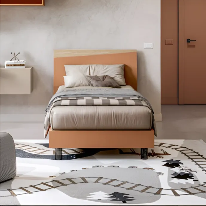 letto singolo terracotta