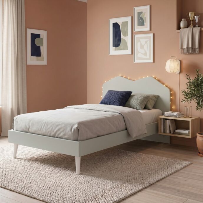 Letto Gesso 1 piazza e mezza, L.130