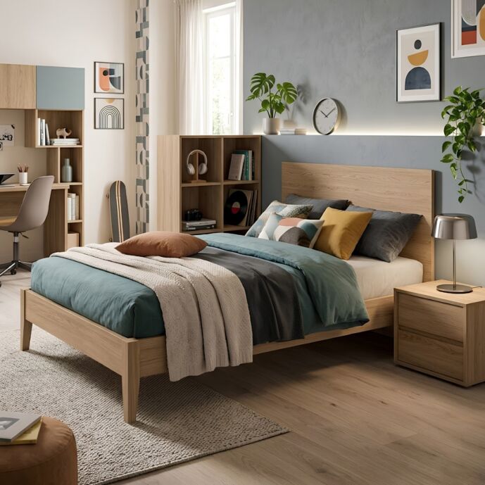 Letto 1 piazza e mezza Royal Oak, 120x200, rete inclusa