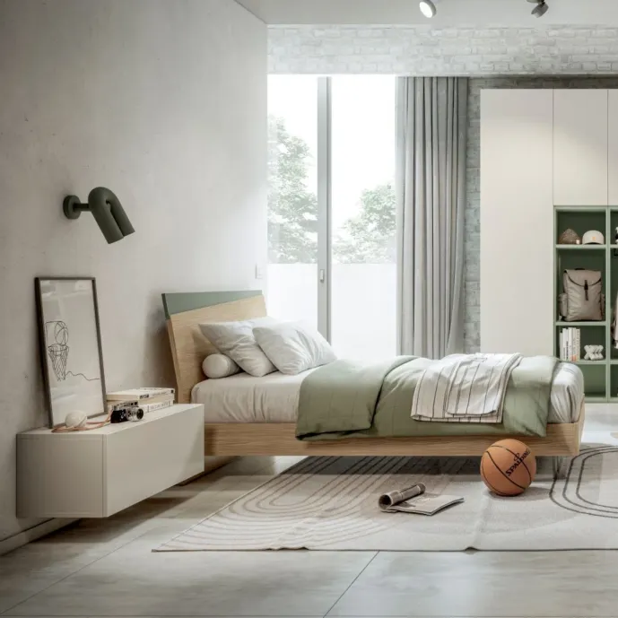 letto rovere piazza e mezza