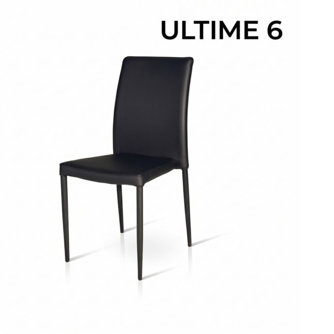 sedia nera in ecopelle
