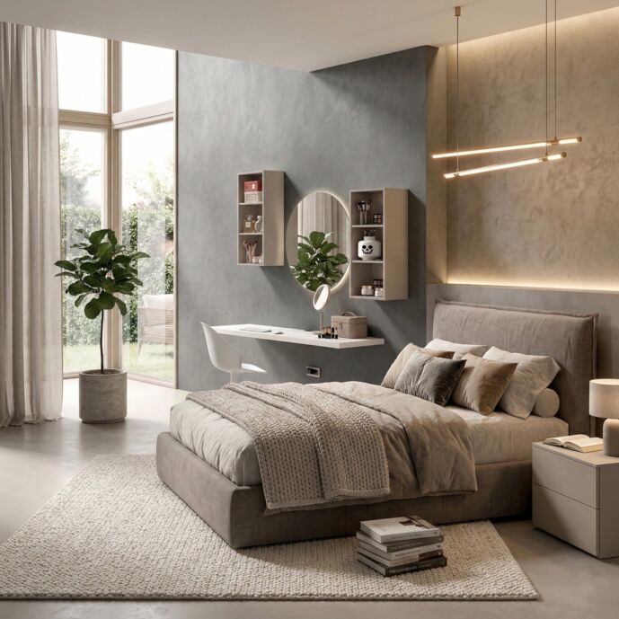 postazione trucco talco