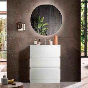 Mobile da bagno a terra con 3 cassetti, L.63 cm