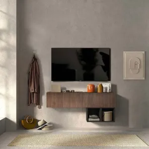 porta tv cannettato sospeso