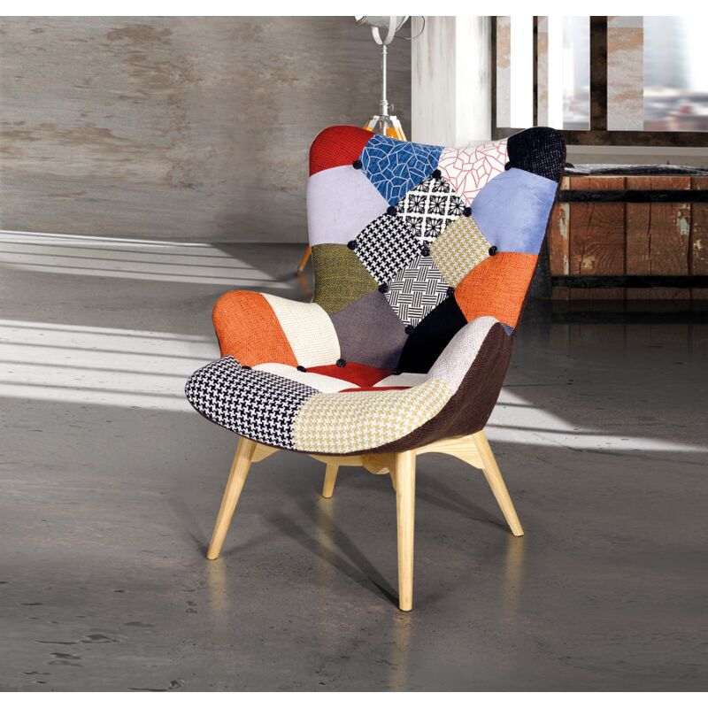Sedia Poltrona A Dondolo Patchwork Poltrona Kaleidos Patchwork