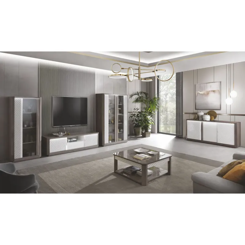 Bush Furniture Cabot Armadio Laterale 2 Cassetti - Lino Bianco Rovere - 81 X 51 X 76 Cm - Capacità 27 Kg Per Cassetto - Per Documenti A4 E Legali