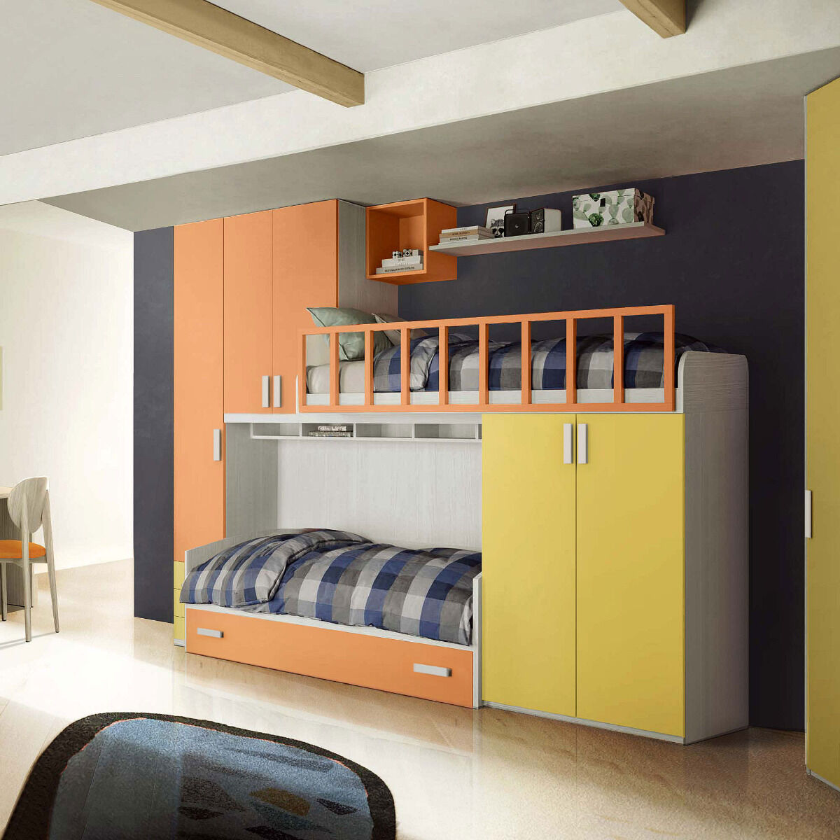 Moretti Compact Letti Sovrapposti Cameretta Cameretta Letto New