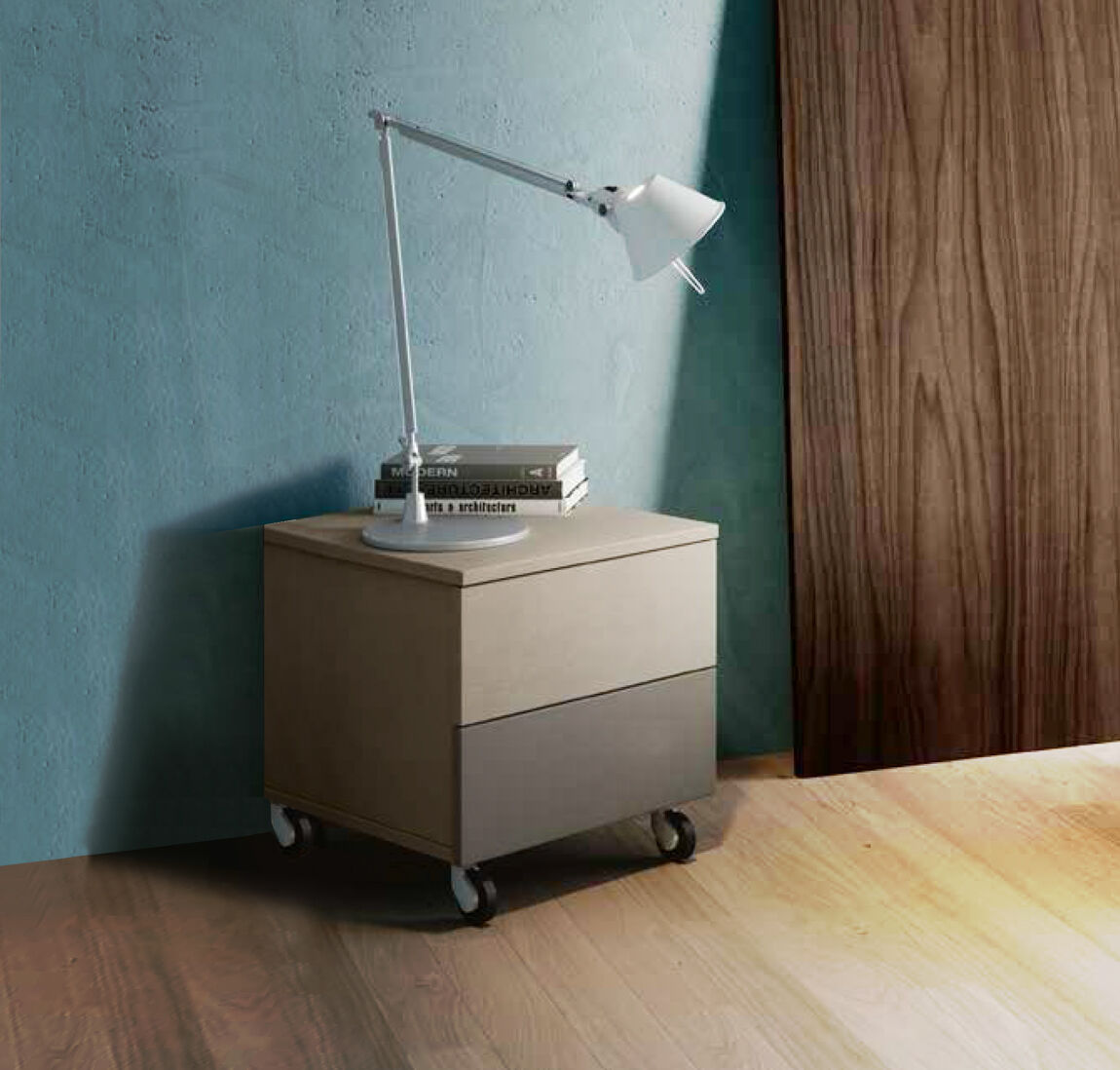 Comodino Moderno 3 Strati Con Ruote – Contenitore Multiuso Per Camera Da Letto E Soggiorno – Colore Verde Matcha