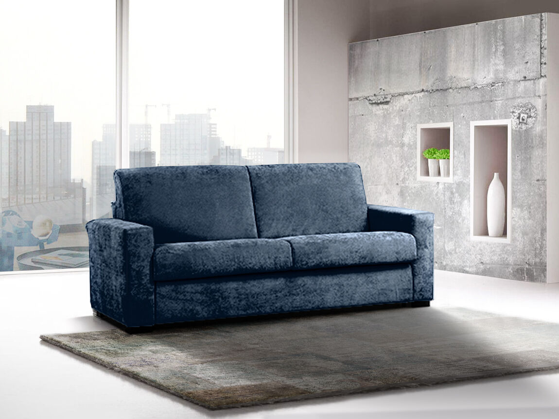 Divano letto Blu petrolio sfoderabile, posti