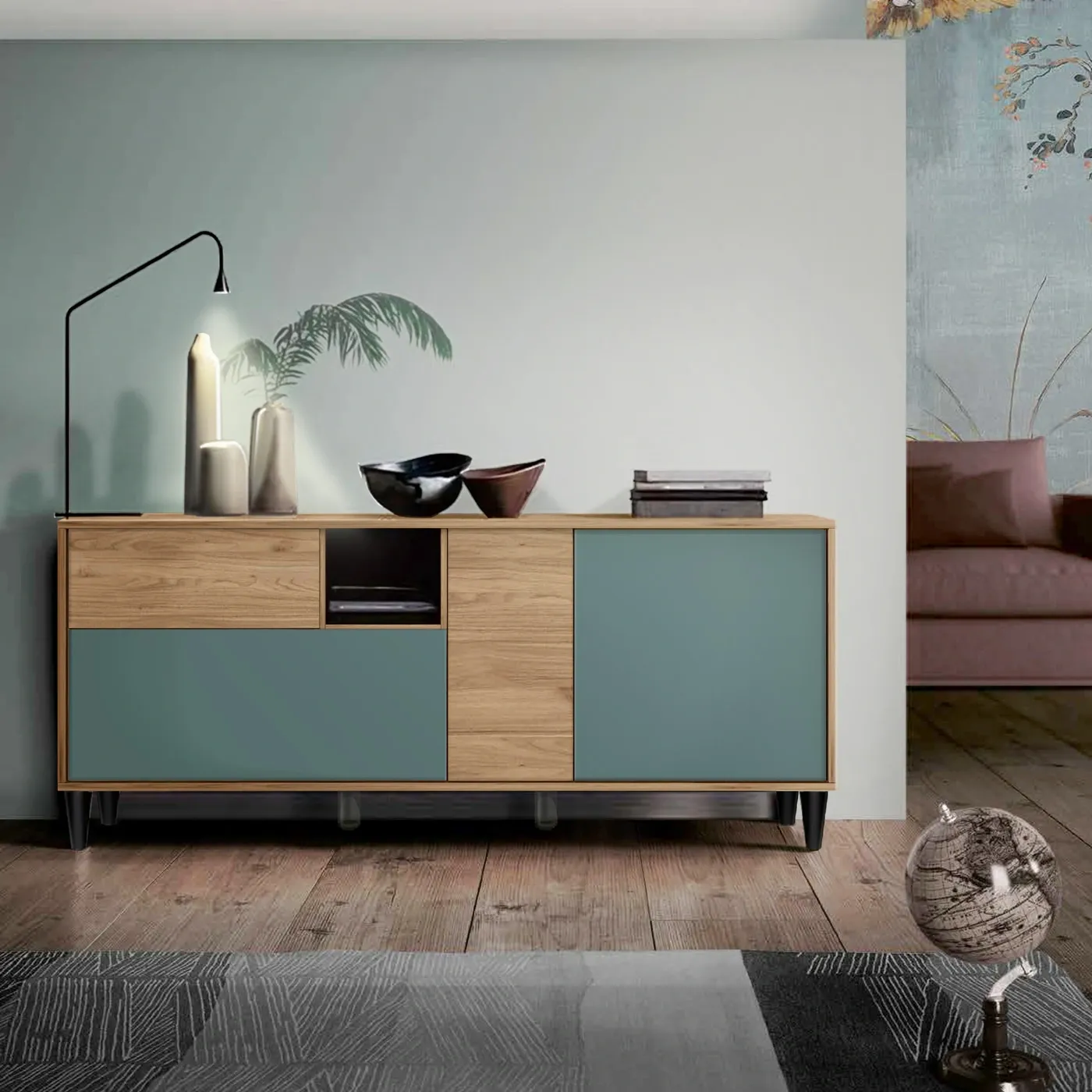 Noce Soggiorni Classico Moderno Soggiorno Classico In Noce Asolana