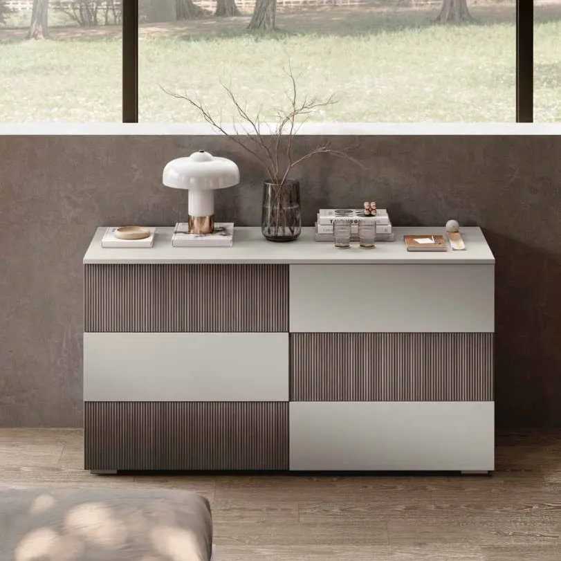 Comò Cassettiera In Tessuto 6 Cassetti Per Camera Da Letto – Struttura In Acciaio E Piano In MDF – Contenitore Organizer Armadio – 99x30x66 Cm (LxPxA)