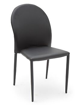 Sedia in ecopelle Nero