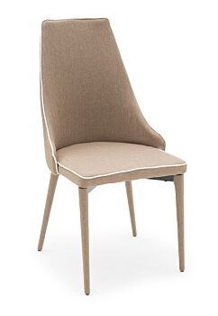 Sedia tessuto Marrone, con bordo Bianco
