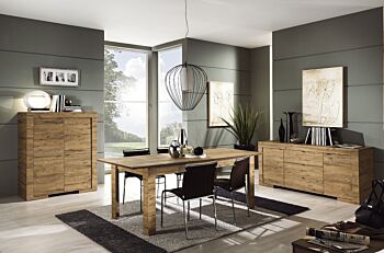 Soggiorno completo, in rovere miele