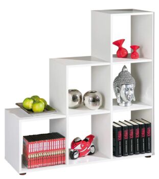 Libreria sei vani quadrati / bianco 