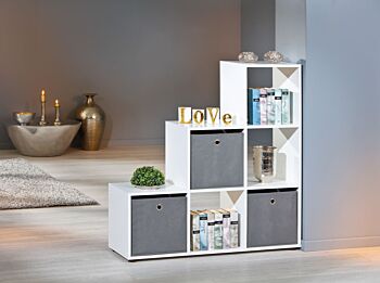 Libreria sei vani quadrati / bianco 