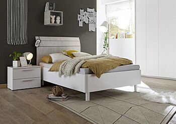 Letto Like grigio in legno ad una piazza e mezza