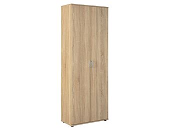 Armadio due ante + ripiani  legno finitura laminato rovere