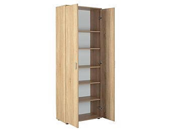 Armadio due ante + ripiani  legno finitura laminato rovere