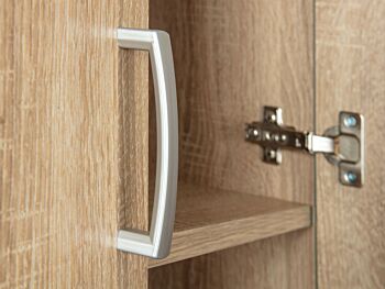 Armadio due ante + ripiani  legno finitura laminato rovere