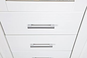 Armadio 2 ante + tre cassetti / pino massello verniciato ad acqua bianco