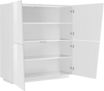 Pratica Madia credenza alta 4 ante bianco lucido