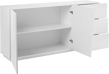 Madia credenza 2 ante 3 cassetti bianco lucido