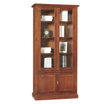 Vetrina in legno finitura lucido noce arte povera 90x41 H.186