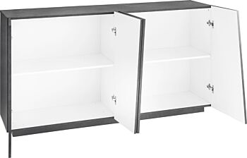 Madia credenza piccola, 4 ante Ardesia