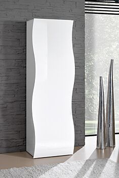Guardaroba da ingresso bianco lucido linea onda