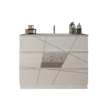 Mobile bagno salvaspazio a terra, 3 cassetti L.63 cm