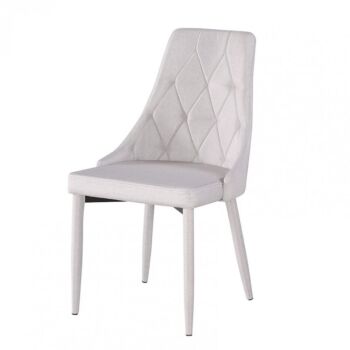 Sedia di Design in tessuto colore grigio con rombi