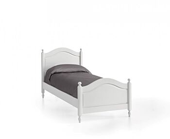 Letto Provenzale singolo - legno laccato bianco