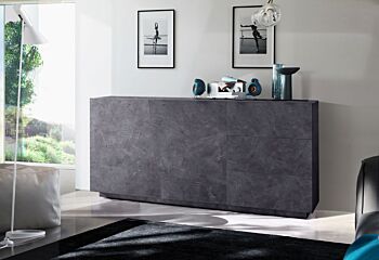 Madia credenza 2 ante 3 cassetti in finitura ardesia