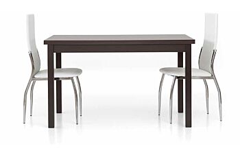 Tavolo allungabile in legno, rovere moro wenge'
