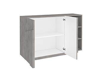 Madia particolare con disegni geometrici, finitura Beton Zenzero Shop