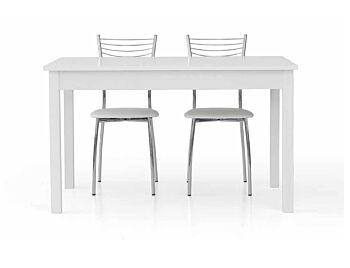 Tavolo allungabile in legno, finitura bianco frassinato Zenzero Shop