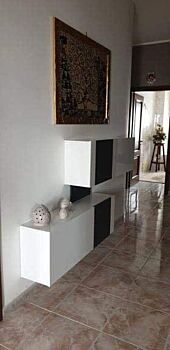 ACQUISTA ANCHE TU Scarpiera doppia, finitura Bianco Lucido e Ardesia