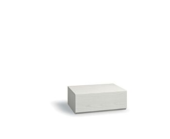 Comodino moderno con 1 cassetto  di alta qualità in finitura Frassinato bianco